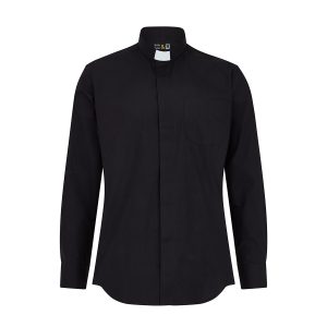 Organic Cotton Men's Black Clerical Shirt