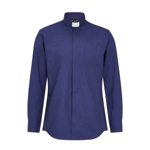Organic Cotton Men's Dark Blue Clerical Shirt