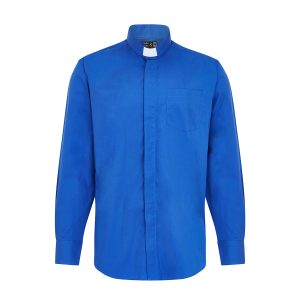 Organic Cotton Men's Mid Blue Clerical Shirt