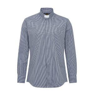 Organic Cotton Men's Navy Gingham Clerical Shirt